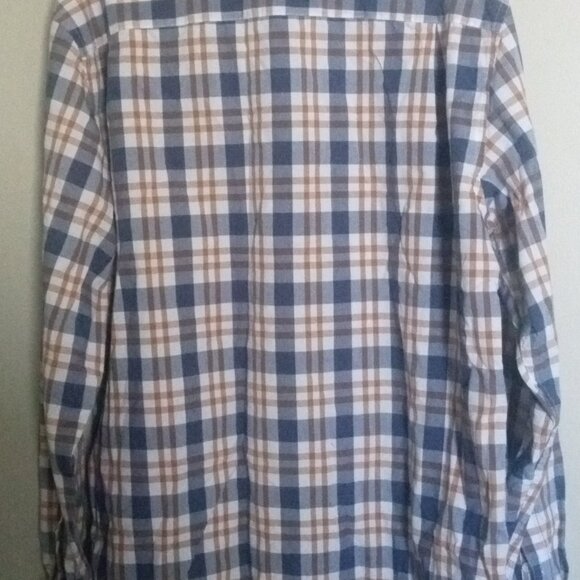 Vintage 90s Denver Hayes Men Large L Long Sleeve Button Down Plaid Checker Shirt - Picture 4 of 6